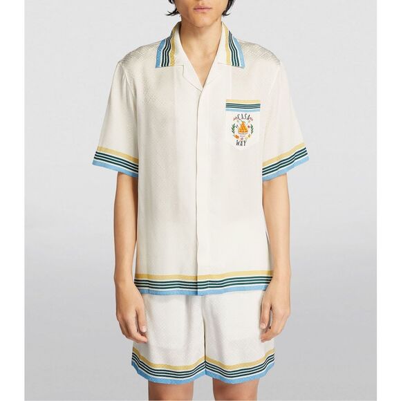 CASABLANCA Silk Short-Sleeve Shirt - Picture 2 of 11